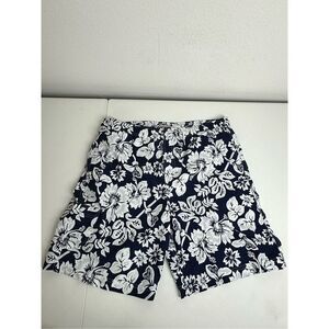 Bullhead All Terrain Bermuda Swim Shorts Floral Print Size M Blue White